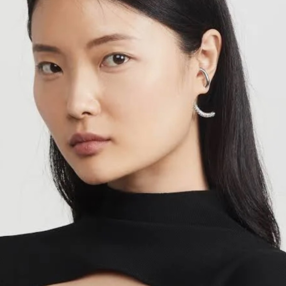 DEMARSON Pave Luna Earrings